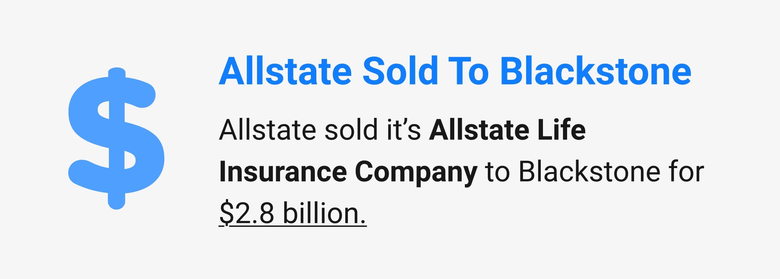 Allstate Sold to Blackstone