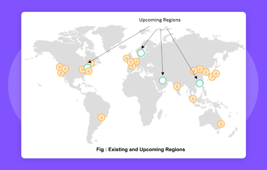 Global AWS infrastructure map