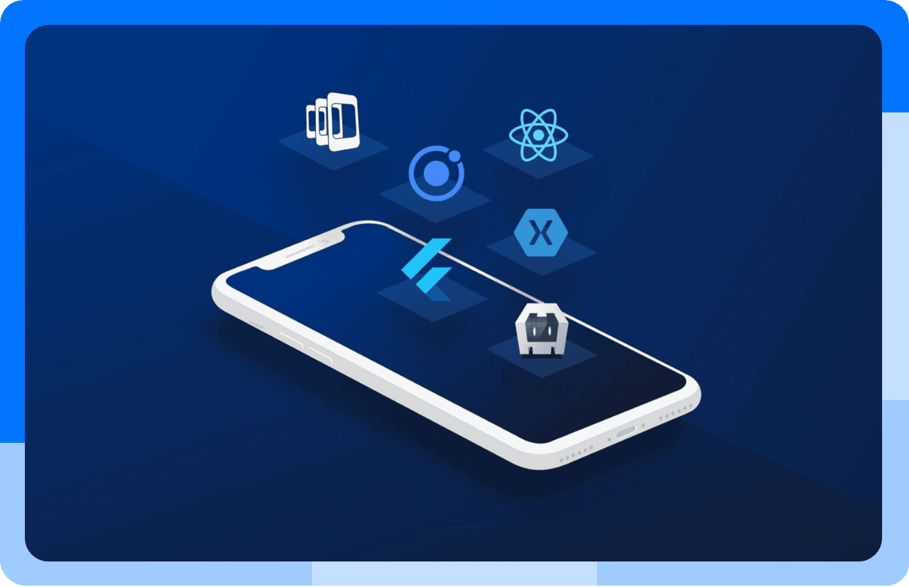 Professional mobile app development services illustration